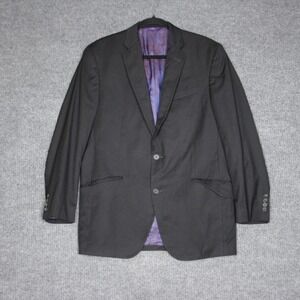 Ted Baker London Endurance Mens Size 40R Black Wool Suit Blazer Jacket